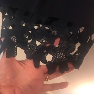 Cute ankle length pants, so Comfy in Navy Blue.